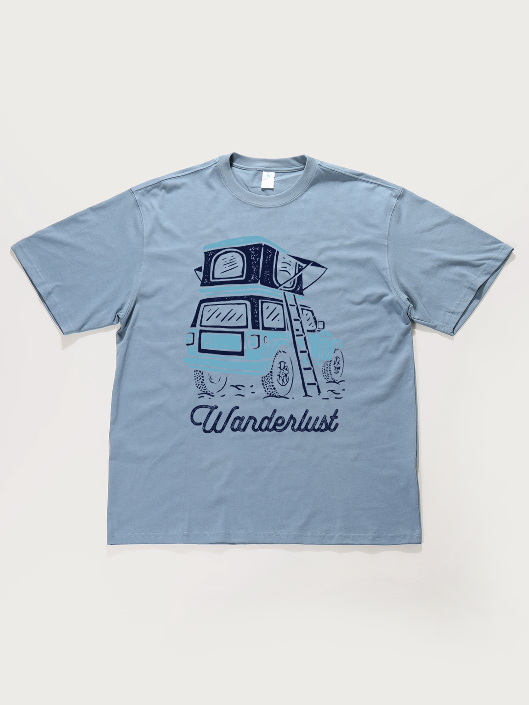 Wanderlust Camper - Unisex Retro Cotton Short Sleeve T-Shirt