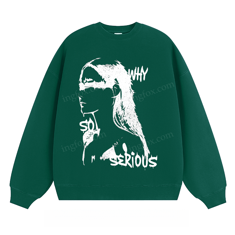 "Why So Serious" Graphic - Classic Unisex Fit Crewneck Sweatshirt