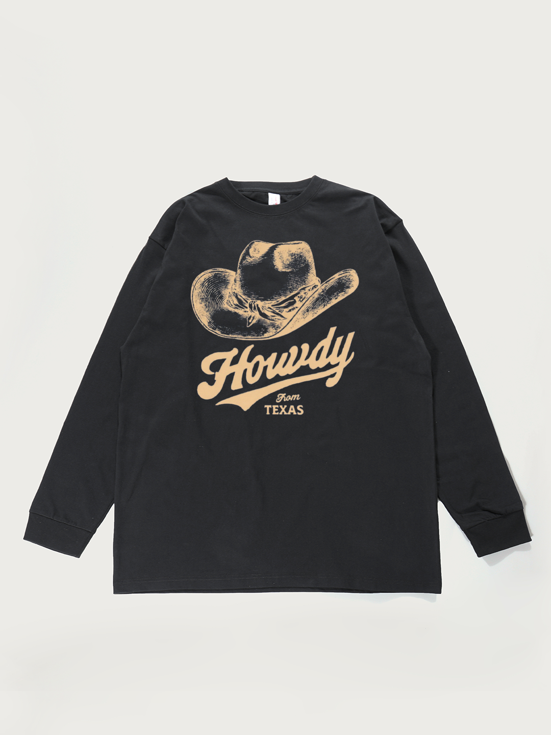 Howdy From Texas - Unisex Retro Cotton Long Sleeve T-Shirt