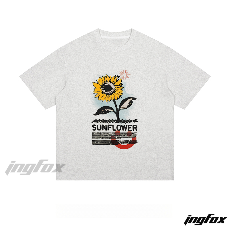 Sunflower & Mixed Elements - Loose Fit Short Sleeve T-Shirt