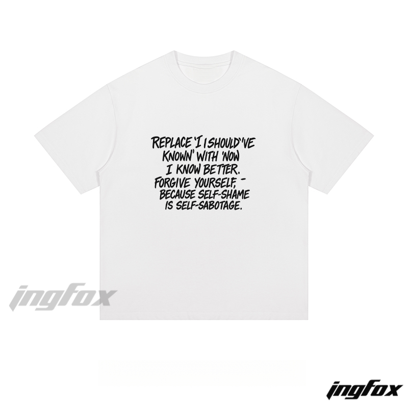 Motivational Self - Growth Text - Loose Fit Short Sleeve T-Shirt
