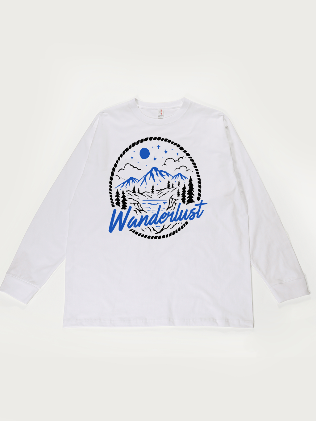 Wanderlust Mountain Night - Unisex Retro Cotton Long Sleeve T-Shirt