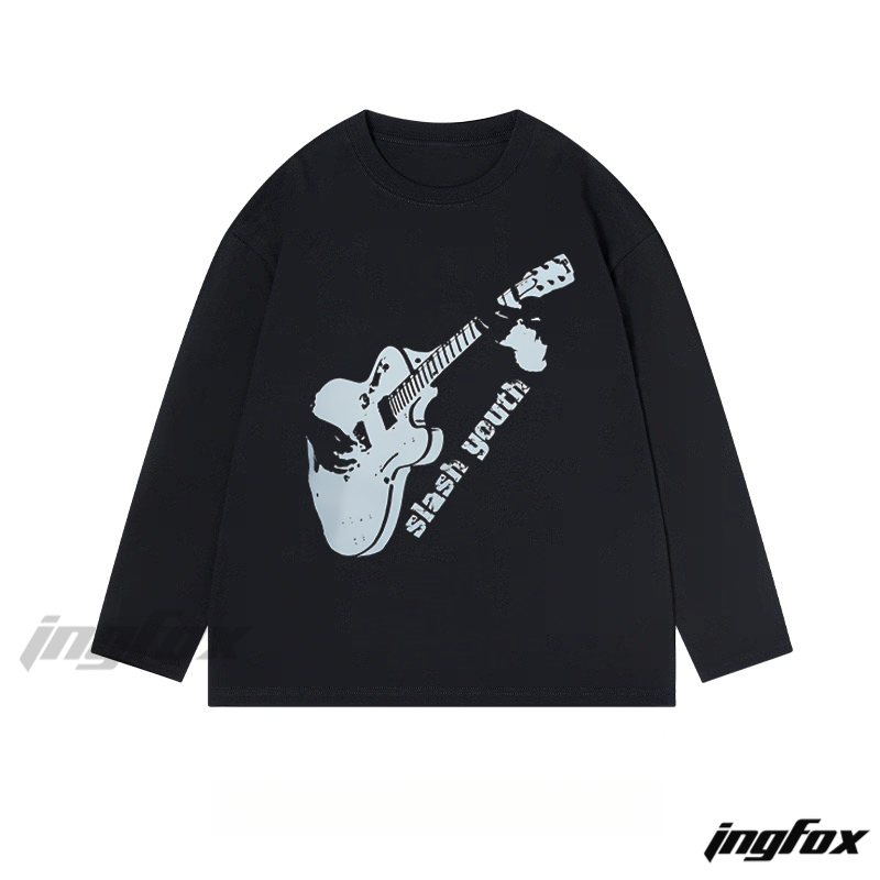 Guitar & "Slash Youth" - Classic Cotton Long Sleeve Tee