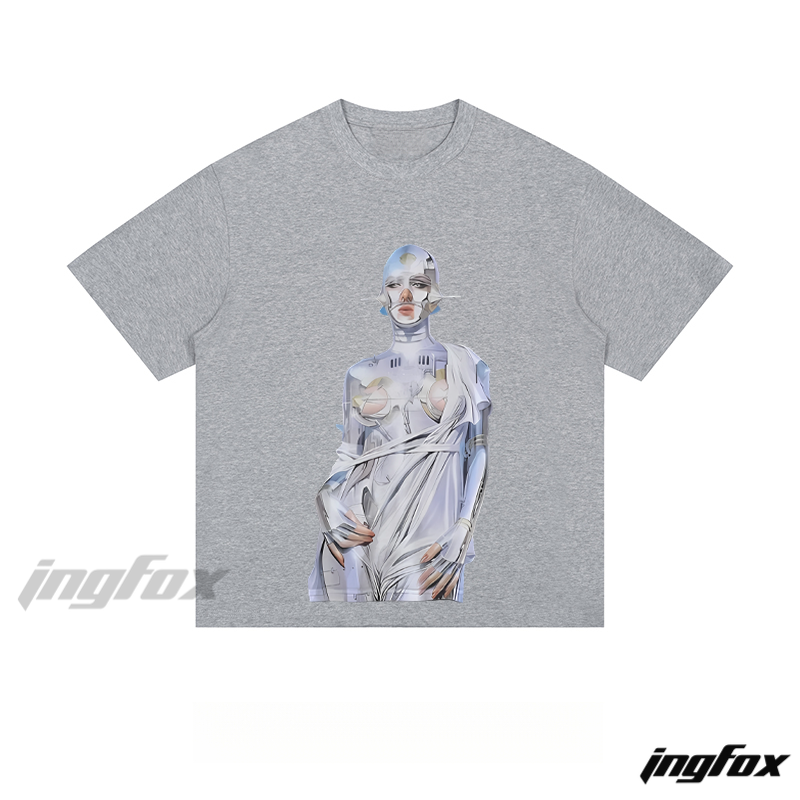 Cyberpunk Robot Figure - Loose Fit Short Sleeve T - Shirt