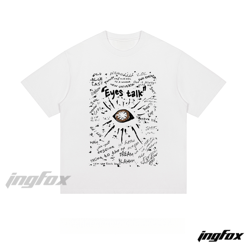 Eyes Talk Graffiti - Loose Fit Short Sleeve T - Shirt