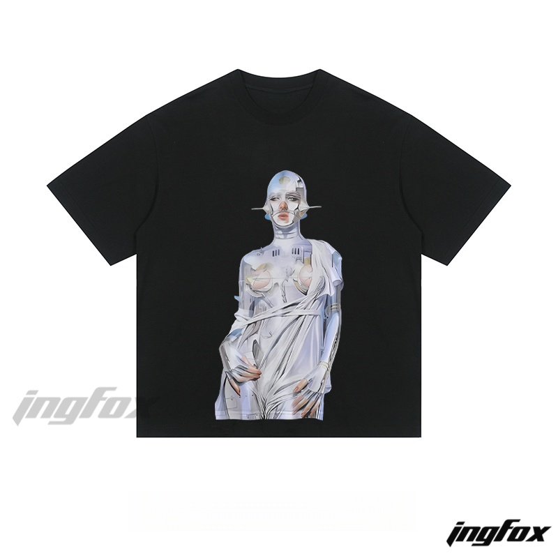 Cyberpunk Robot Figure - Loose Fit Short Sleeve T - Shirt