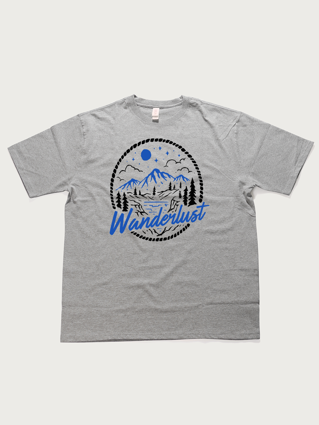 Wanderlust Mountain Night - Unisex Retro Cotton Short Sleeve T-Shirt