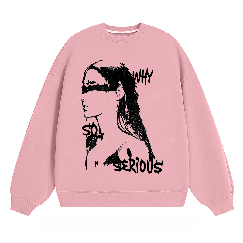"Why So Serious" Graphic - Classic Unisex Fit Crewneck Sweatshirt