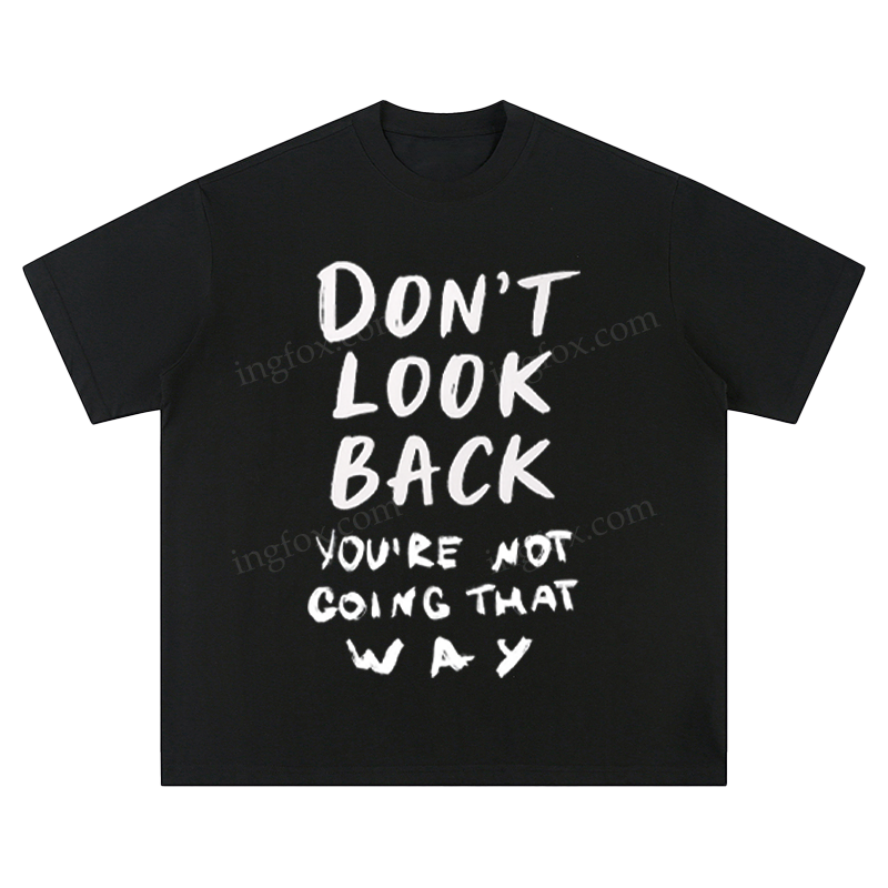 Urban Sketch - "Don't Look Back" Unisex Fit Short Sleeve T - Shirt