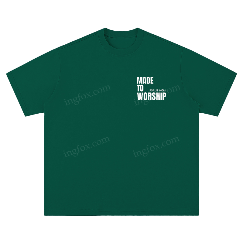 "Made To Worship" Biblical Quote - Unisex Fit Short Sleeve T - Shirt