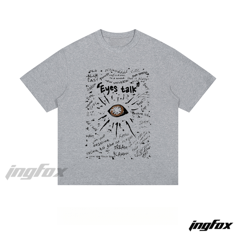 Eyes Talk Graffiti - Loose Fit Short Sleeve T - Shirt