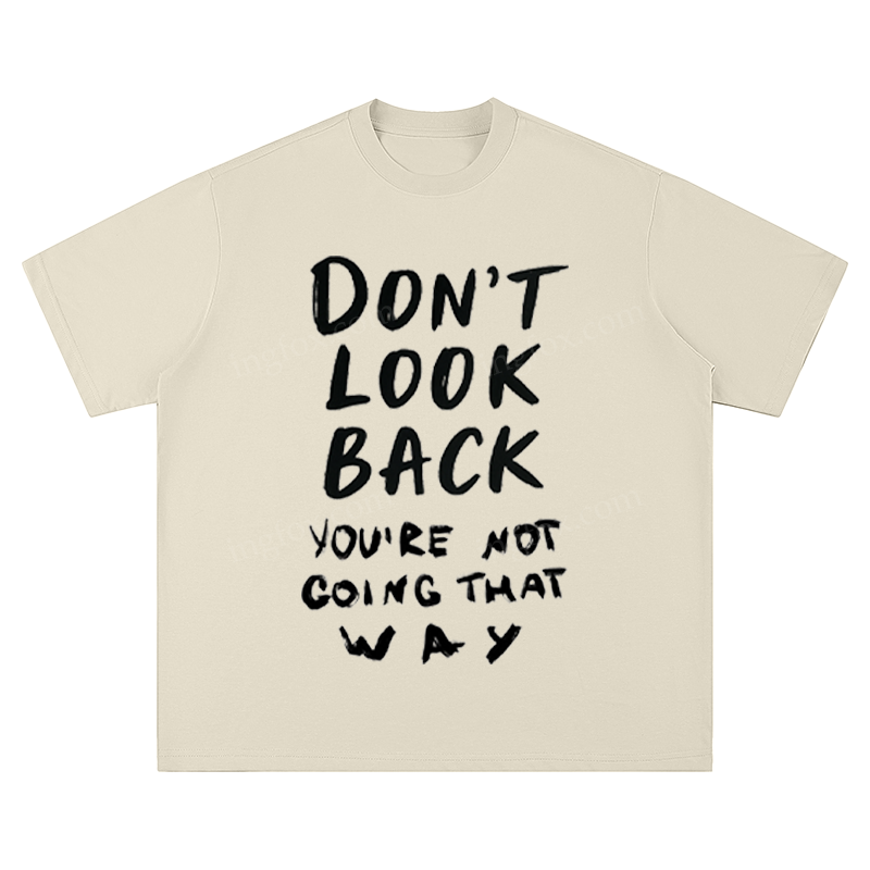 Urban Sketch - "Don't Look Back" Unisex Fit Short Sleeve T - Shirt