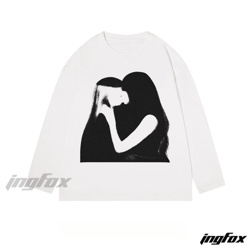 Silhouette Embrace - Classic Cotton Long Sleeve Tee
