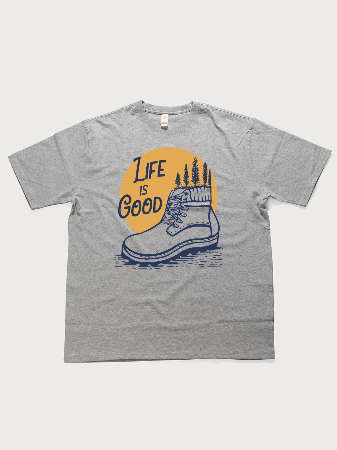 Life Is Good Outdoor Boot - Unisex Retro Cotton Short Sleeve T-Shirt