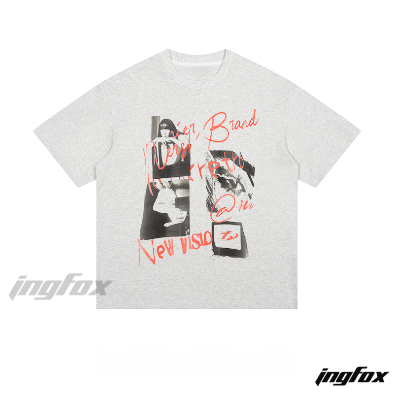 Retro Collage - Loose Fit Short Sleeve T - Shirt