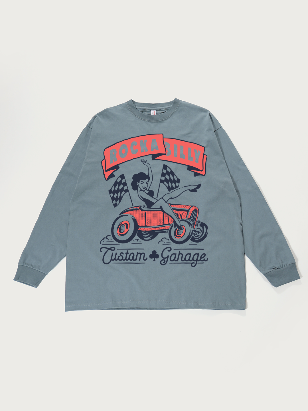 Rockabilly Custom Garage - Unisex Retro Cotton Long Sleeve T-Shirt