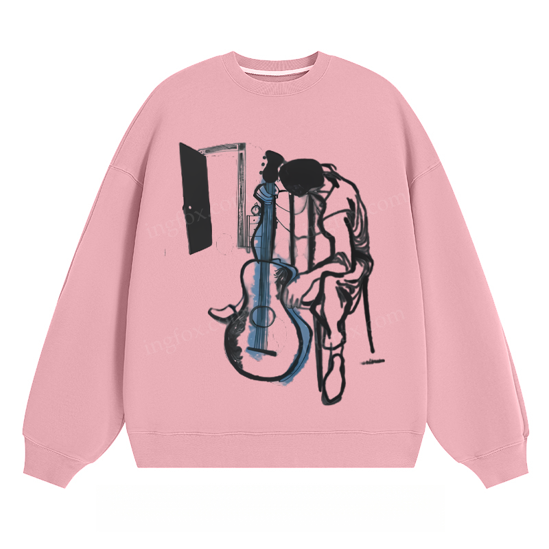 Guitar & Figure Art - Classic Unisex Fit Crewneck Sweatshirt
