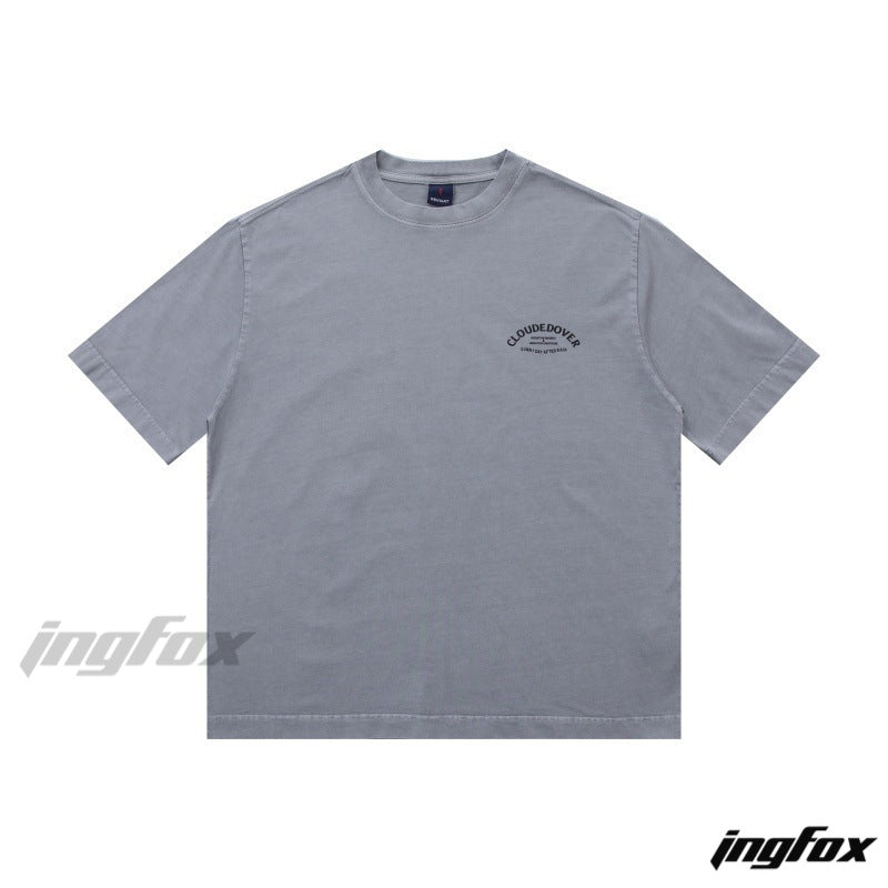 CLOUDEDOVER - Short Sleeve Loose Fit T-shirt