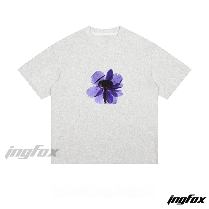 Realistic Purple Flower - Loose Fit Short Sleeve T-Shirt