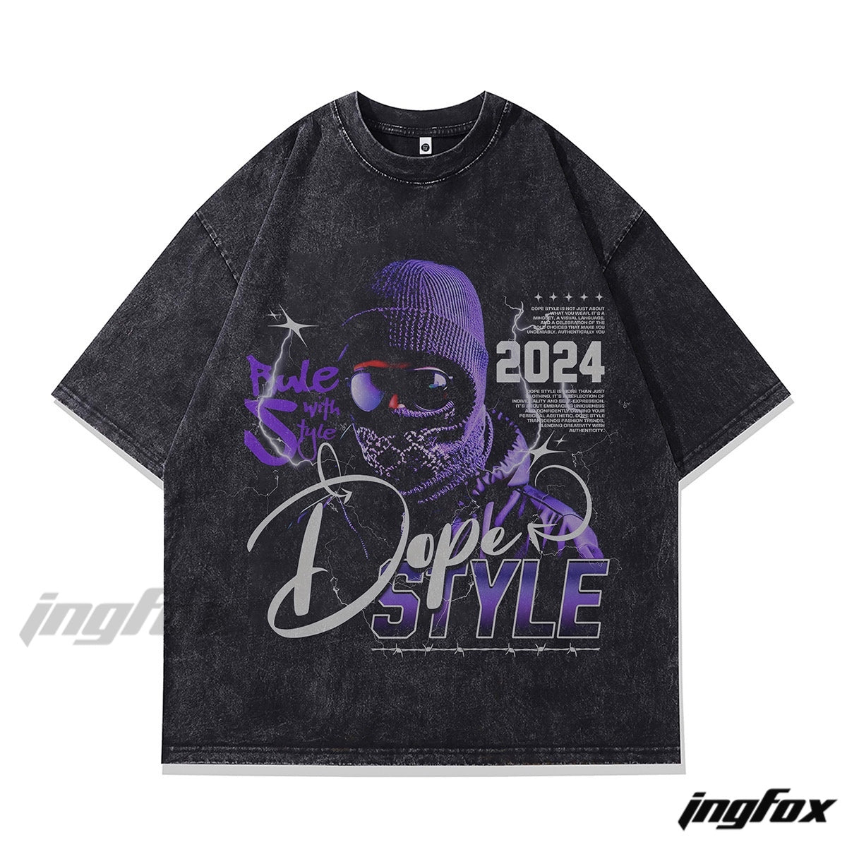 "Dope Style" Graphic Tee - Vintage Washed Oversized Style