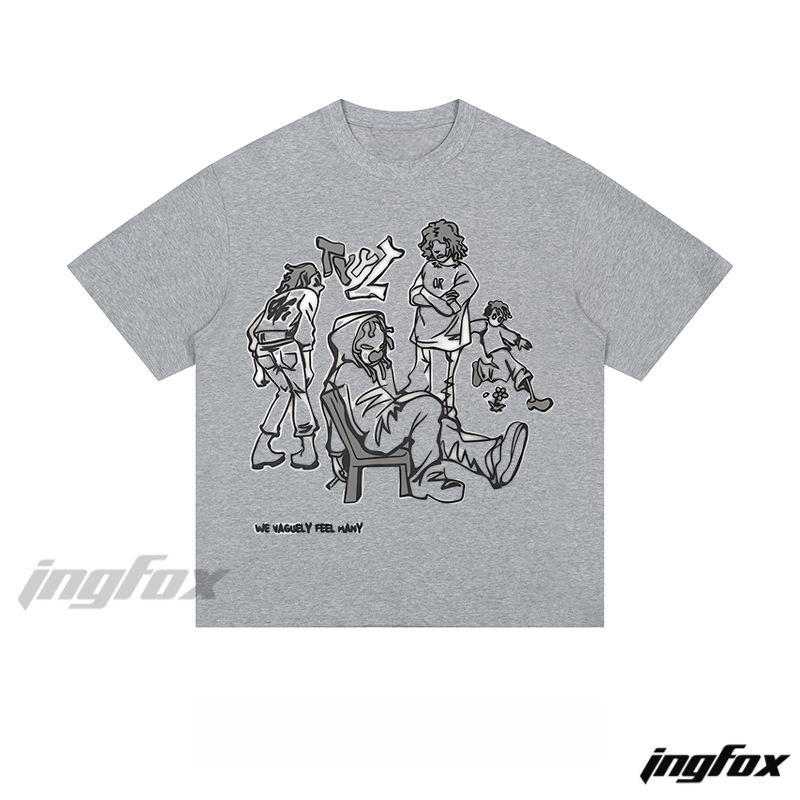 Street - style Character - Loose Fit Short Sleeve T - Shirt