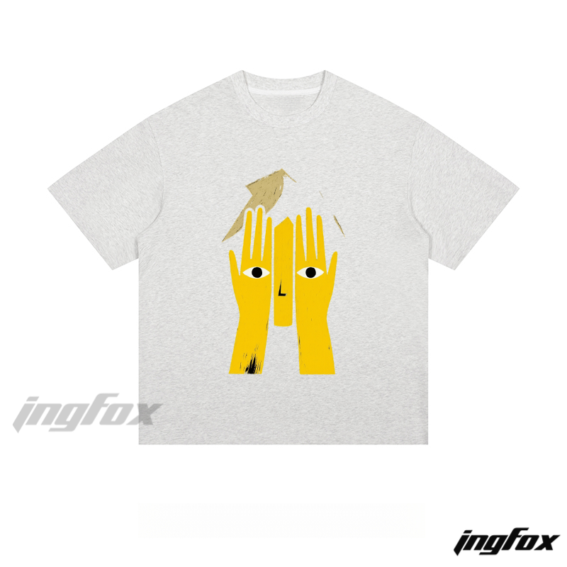 Abstract Hand - Face Art - Loose Fit Short Sleeve T - Shirt