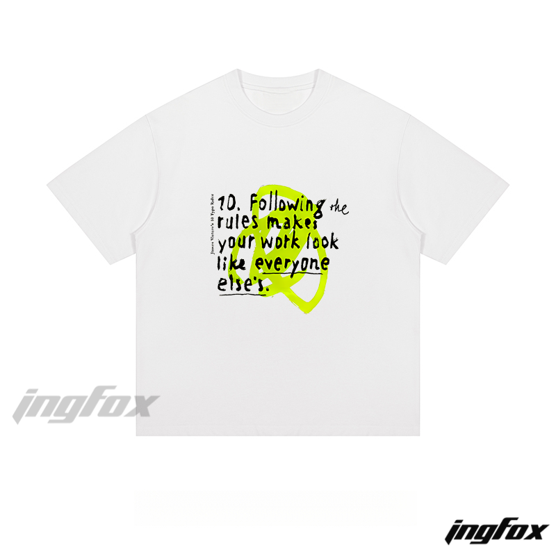Rebellious Text & Symbol - Loose Fit Short Sleeve T-Shirt