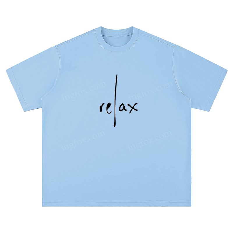 "Relax" Minimalist Print - Unisex Fit Short Sleeve T - Shirt