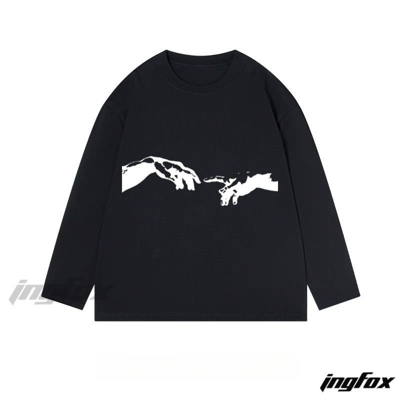 Creation of Adam Hands - Classic Cotton Long Sleeve Tee