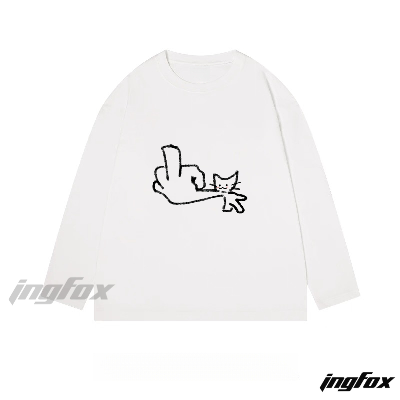 Hand And Cat - Classic Cotton Long Sleeve Tee