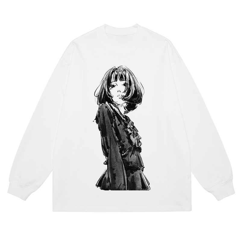 Ink Girl - Classic Unisex Fit Cotton Long Sleeve Tee