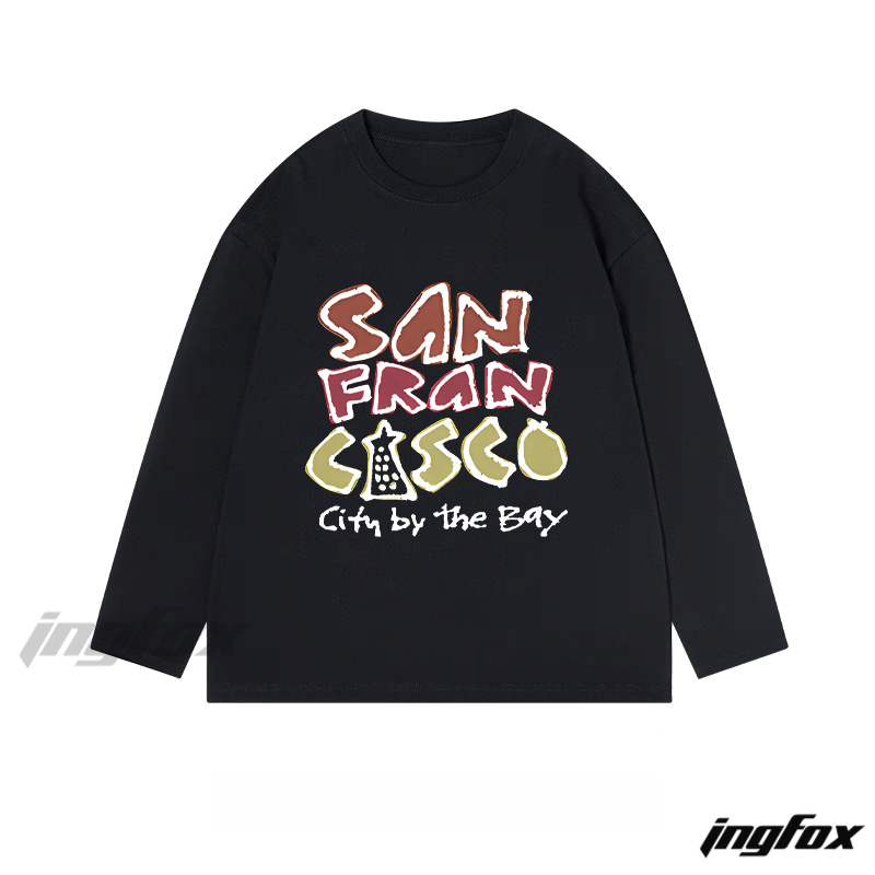 San Francisco Themed Graphic - Classic Cotton Long Sleeve Tee