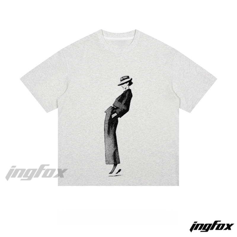 Fashion Sketch Figure - Loose Fit Short Sleeve T - Shirt