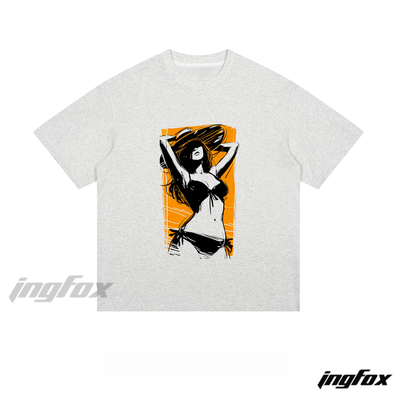 Beach Babe Graphic - Loose Fit Short Sleeve T - Shirt