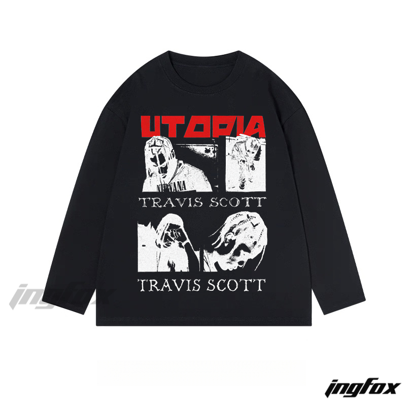 Travis Scott "UTOPIA" Graphic - Classic Cotton Long Sleeve Tee