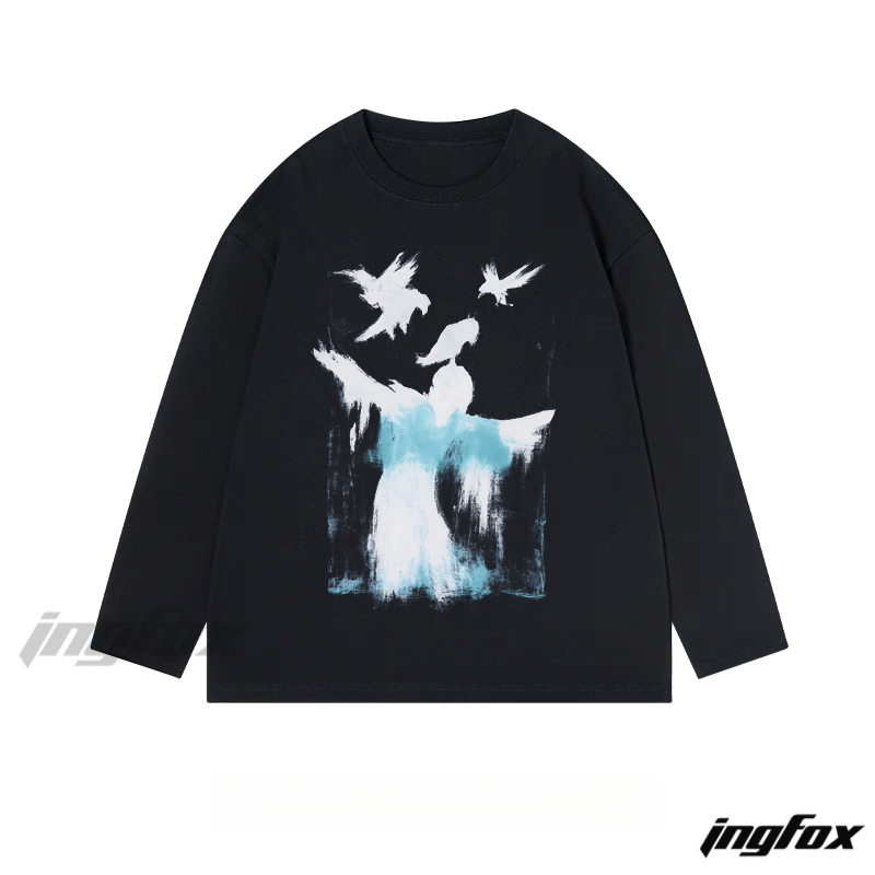 Avian Figure Art - Classic Cotton Long Sleeve Tee