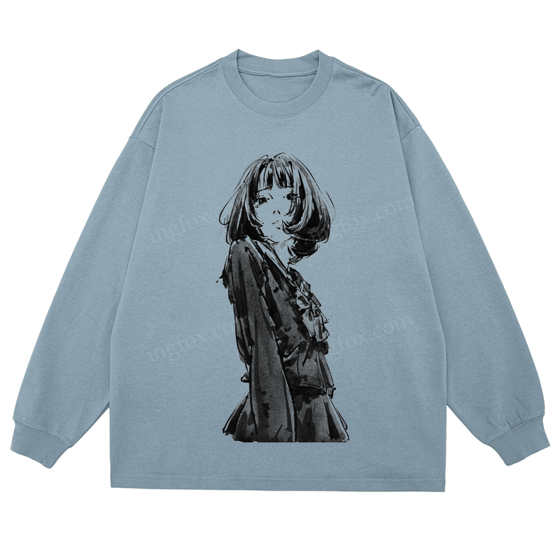 Ink Girl - Classic Unisex Fit Cotton Long Sleeve Tee