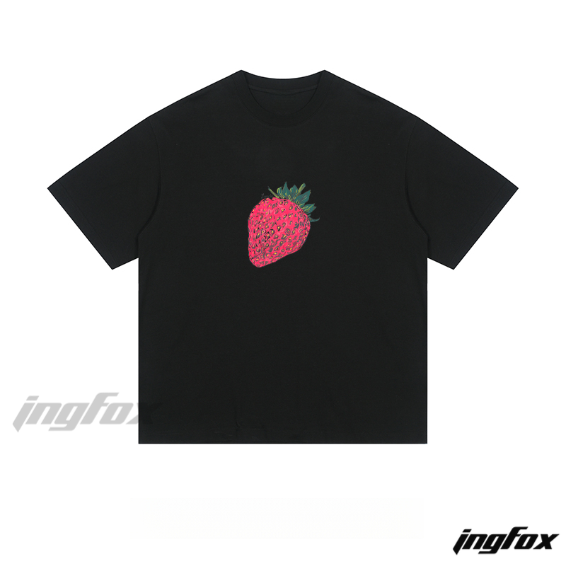 Watercolor Strawberry - Loose Fit Short Sleeve T-Shirt
