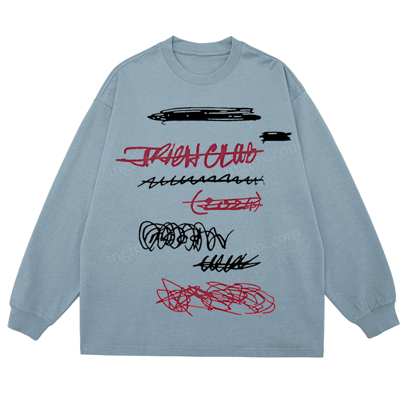 Graffiti - Style Scribble - Classic Unisex Fit Cotton Long Sleeve Tee
