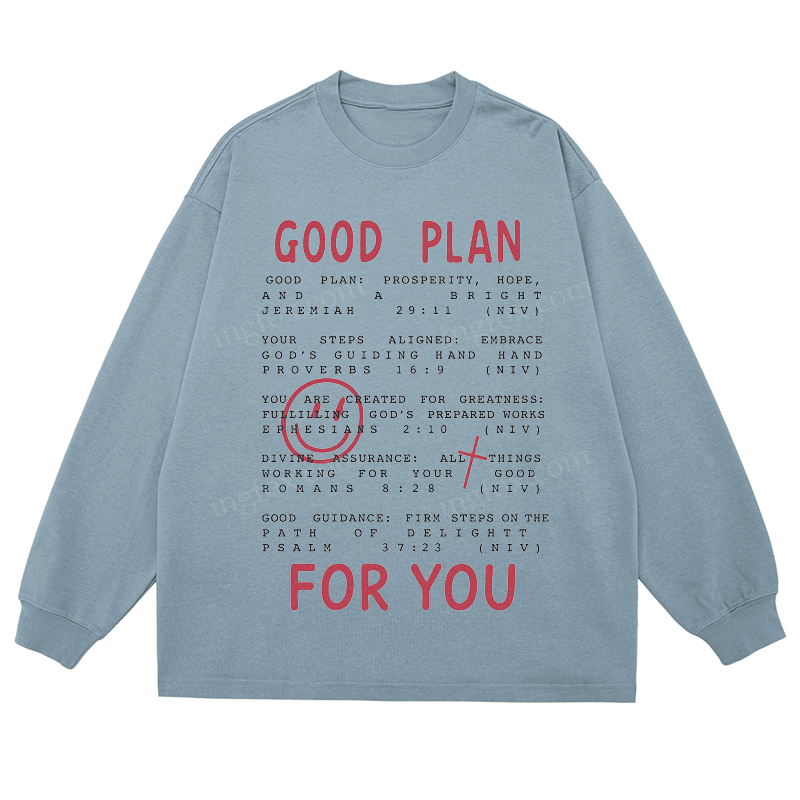 "Good Plan For You" Biblical Quote - Classic Unisex Fit Cotton Long Sleeve Tee