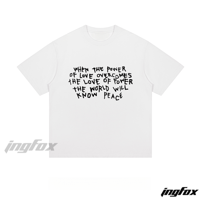 Peace - Themed Inspirational Text - Loose Fit Short Sleeve T-Shirt