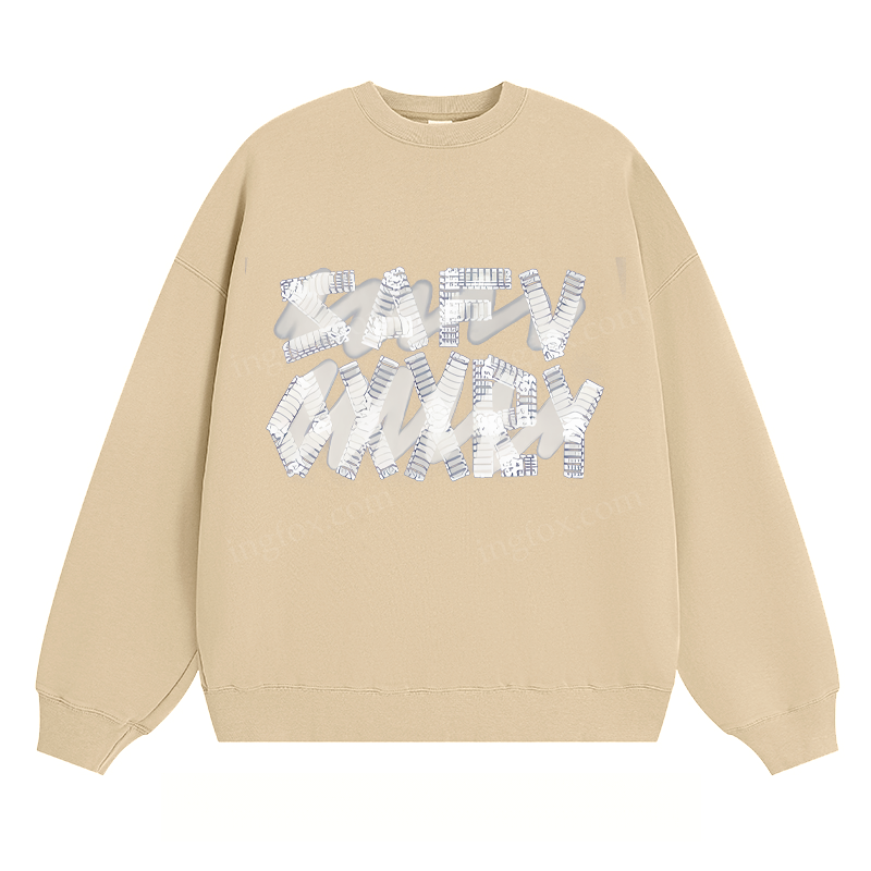 Distorted Text Graphic - Classic Unisex Fit Crewneck Sweatshirt