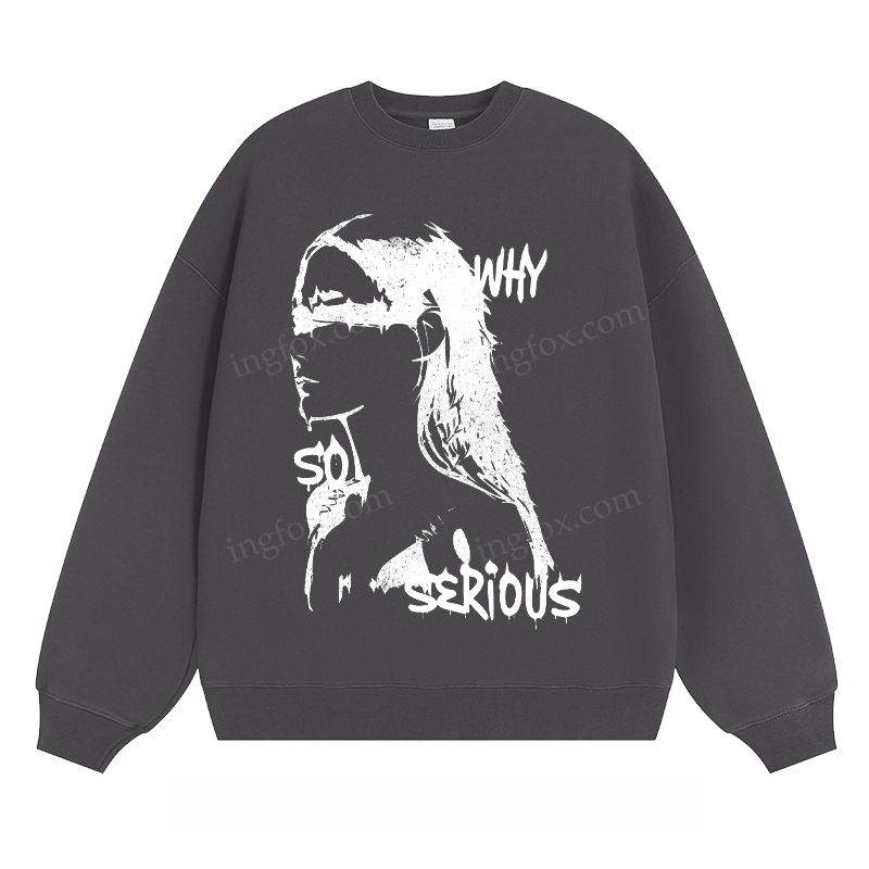 "Why So Serious" Graphic - Classic Unisex Fit Crewneck Sweatshirt