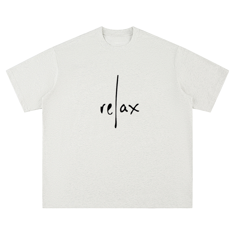 "Relax" Minimalist Print - Unisex Fit Short Sleeve T - Shirt