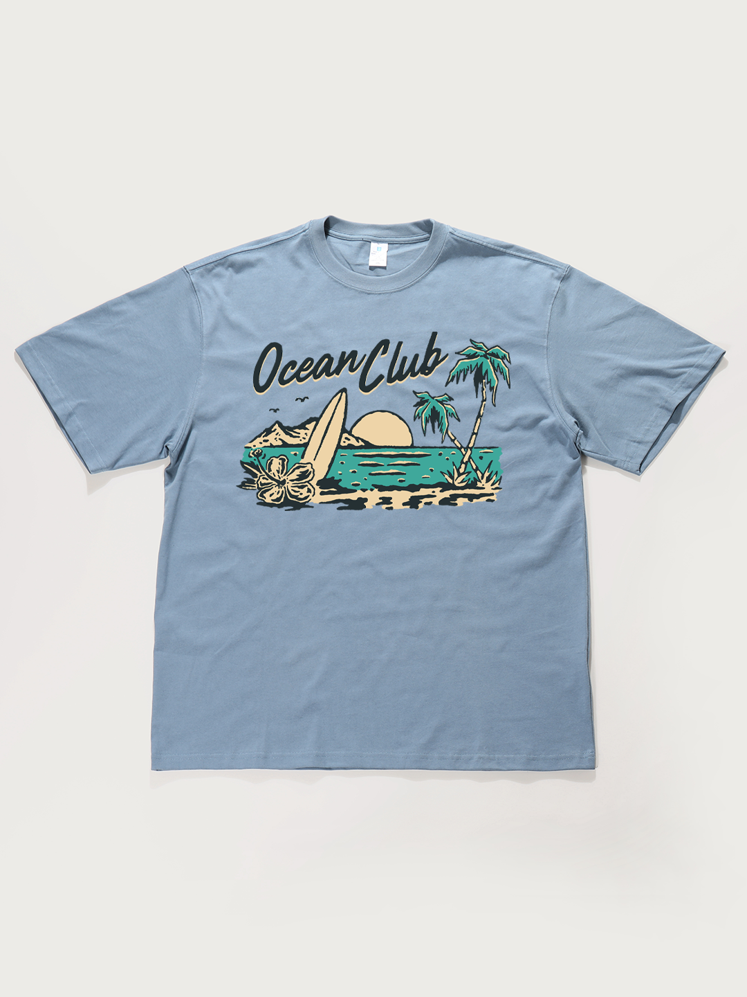 Ocean Club Beach - Unisex Retro Cotton Short Sleeve T-Shirt