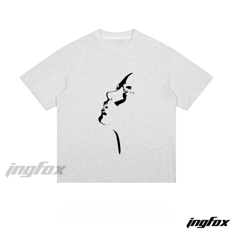Abstract Profile Silhouette - Loose Fit Short Sleeve T-Shirt