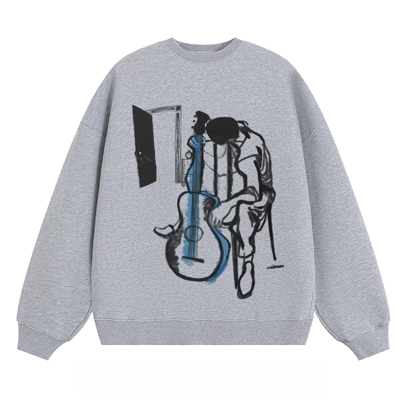 Guitar & Figure Art - Classic Unisex Fit Crewneck Sweatshirt