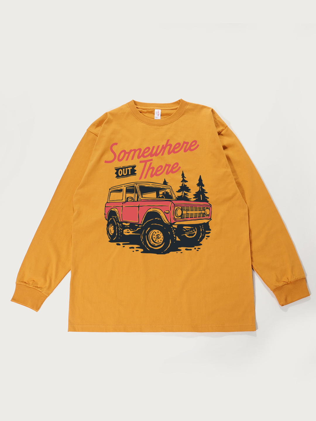 Somewhere Out There Off-Road - Unisex Retro Cotton Long Sleeve T-Shirt