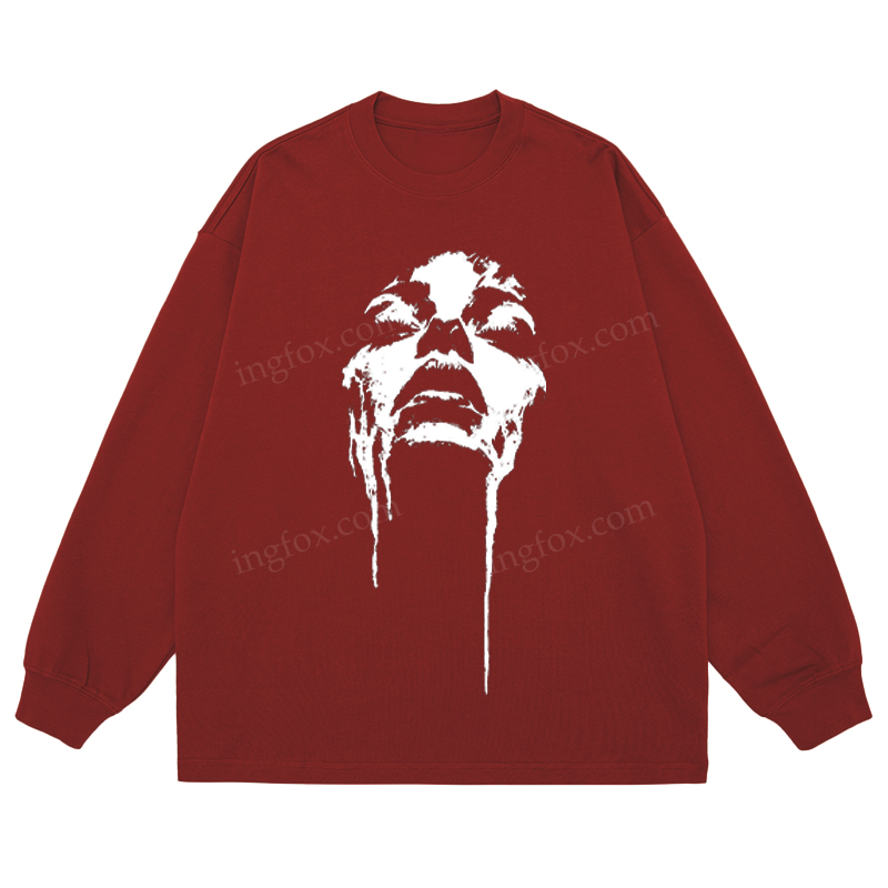 Gothic Face - Classic Unisex Fit Cotton Long Sleeve Tee