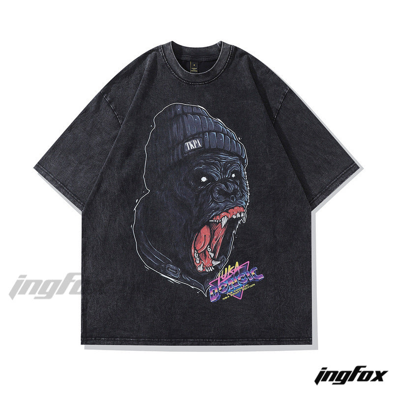 Gorilla Roar - Vintage Washed Oversized T-Shirt